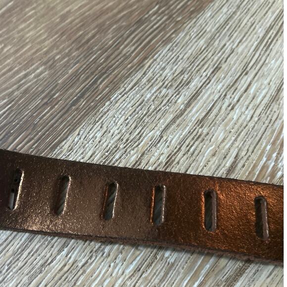 We The Free Free People Jona Leather Belt M/L Bronze Metallic Wide Adj NWT